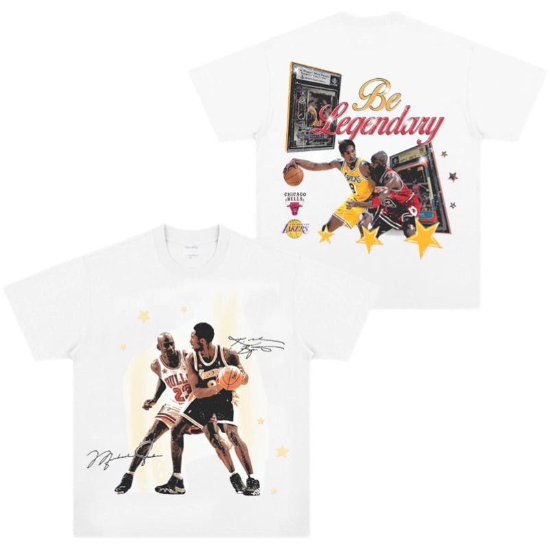 Kobe and Jordan Basketball Graphic T-shirt